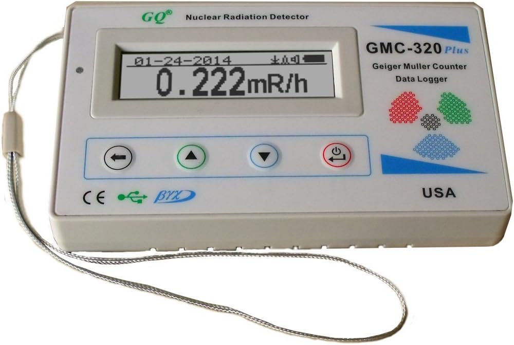 GQ GMC de 320 Plus Geiger counter Nuclear Radiation Detector metros Beta Gamma X Blu-ray Europe