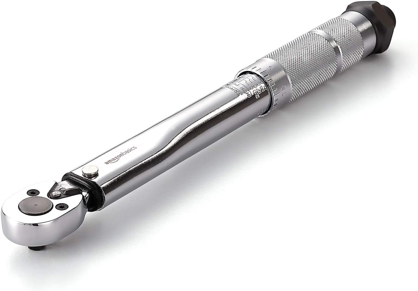 Amazon Basics Llave de trinquete dinamométrica de 1/4 pulgadas, 3.95-22.5 Nm